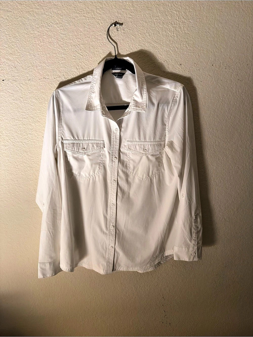 Eddie Bauer White Button Down Shirt Size Medium